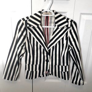 Made in Italy Blk&Wht Striped Blazer